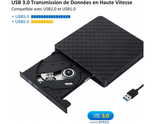 Зовнішній CD/DVD привід AUELEK USB 3.0