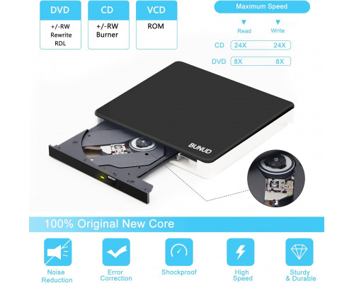 Зовнішній CD/DVD привід BUNUD USB 3.0 та Type-C