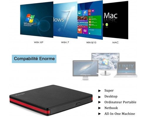 Зовнішній CD/DVD-привід Cocopa USB 3.0