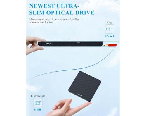 Зовнішній CD DVD привід для ноутбука USB 3.0 Type-C