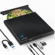 Зовнішній CD/DVD-привід NOLYTH USB 3.0 Type C Записувач компакт-дисків CD DVD +/-RW