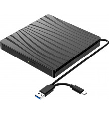 Зовнішній CD/DVD-привід QDSYLQ для ноутбука USB 3.0 та Type-C