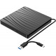 Зовнішній CD/DVD-привід QDSYLQ для ноутбука USB 3.0 та Type-C