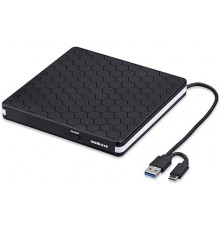 Зовнішній DVD-привід Amicool USB 3.0, Type-C CD DVD +/-RW, оптичний привід