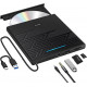 Зовнішній DVD-привід NOLYTH із USB 3.0 Type-C з портом USB/SD/TF та аудіовиходом